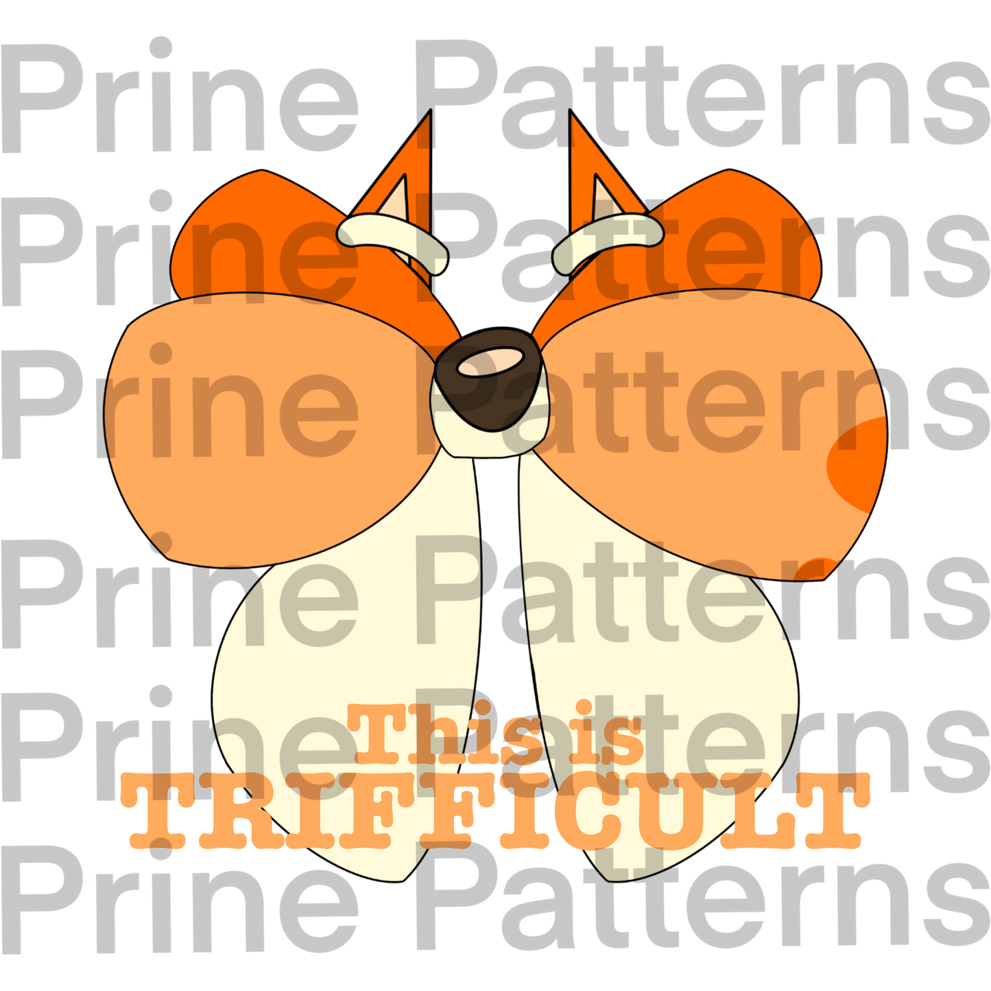 Orange Heeler Bow Transparent PNG