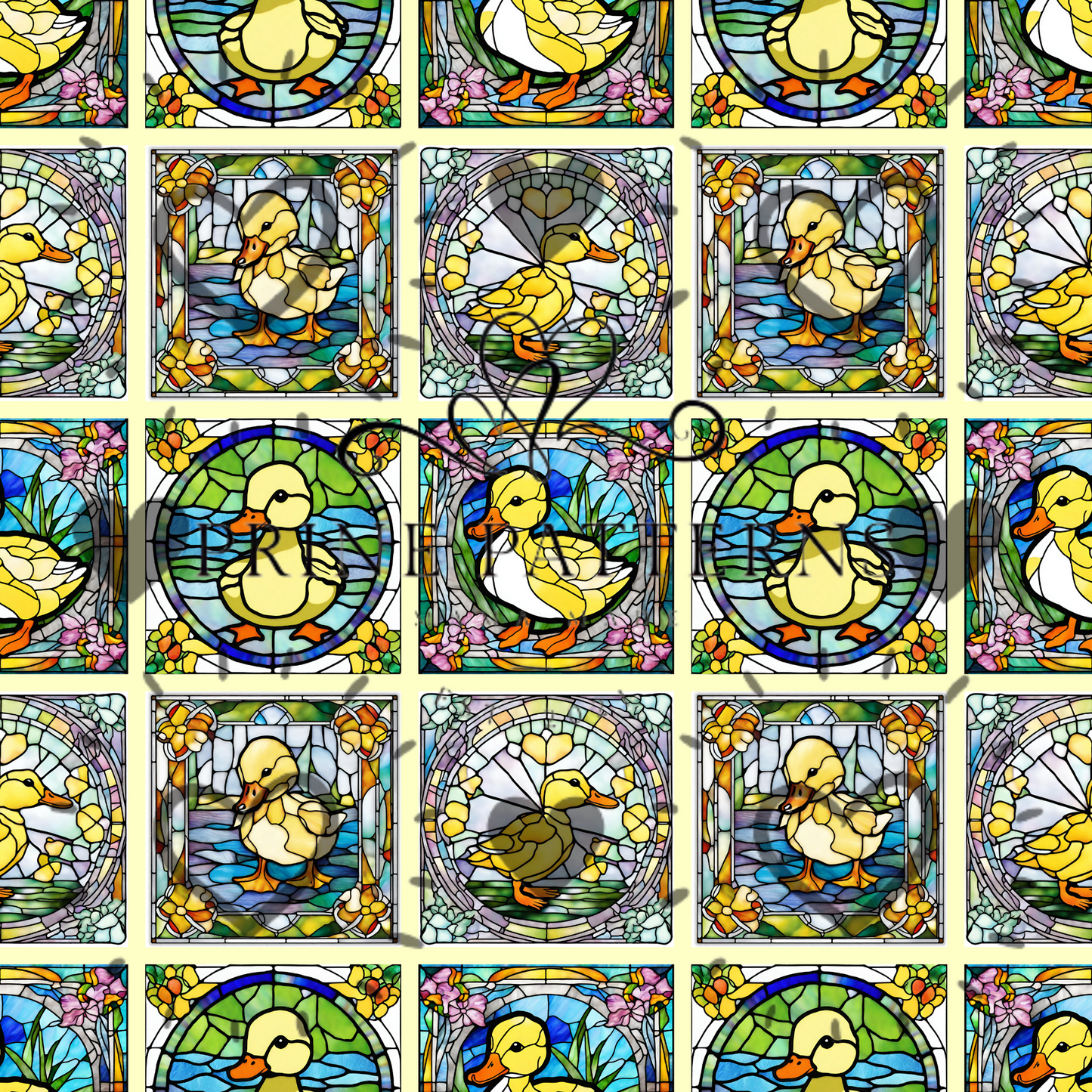 Stained Glass Duck