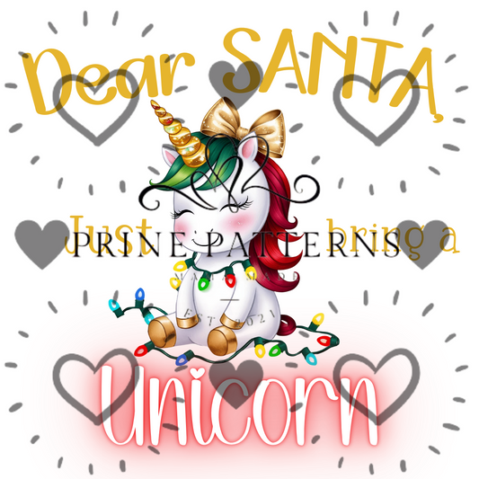 Unicorn Christmas Transparent PNG