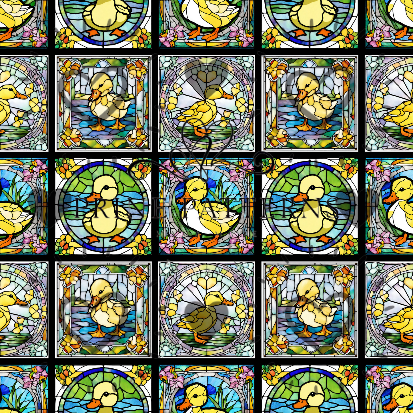 Stained Glass Duck