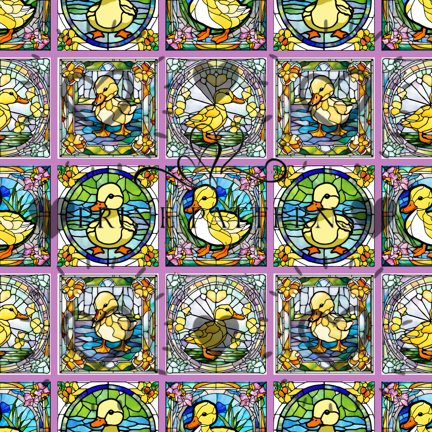 Stained Glass Duck