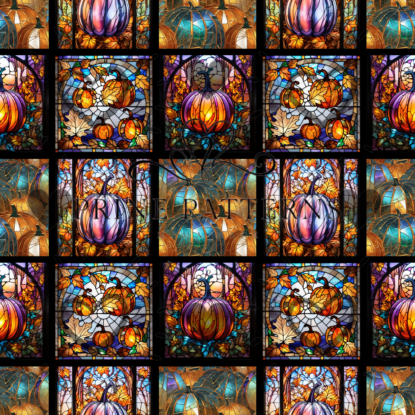 Stained Glass Pumpkins