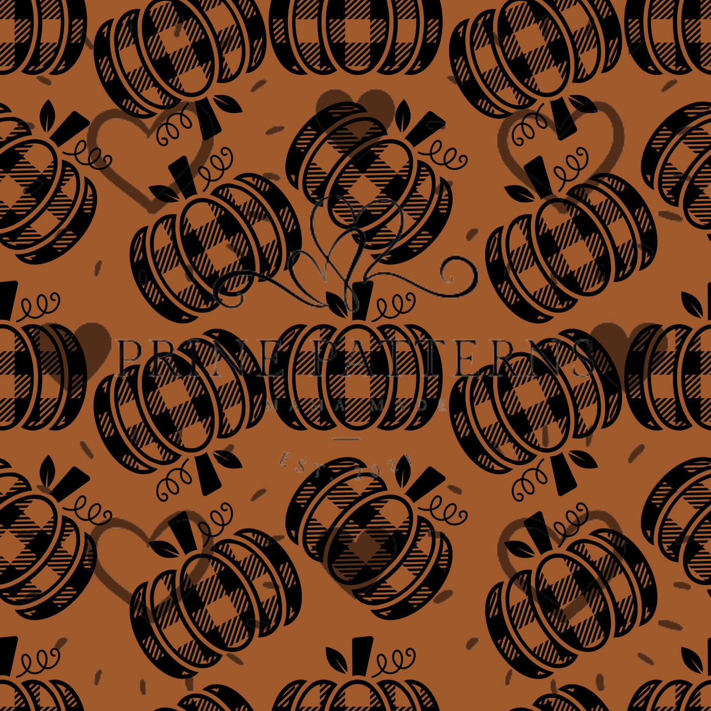 Brown Plaid Pumpkin