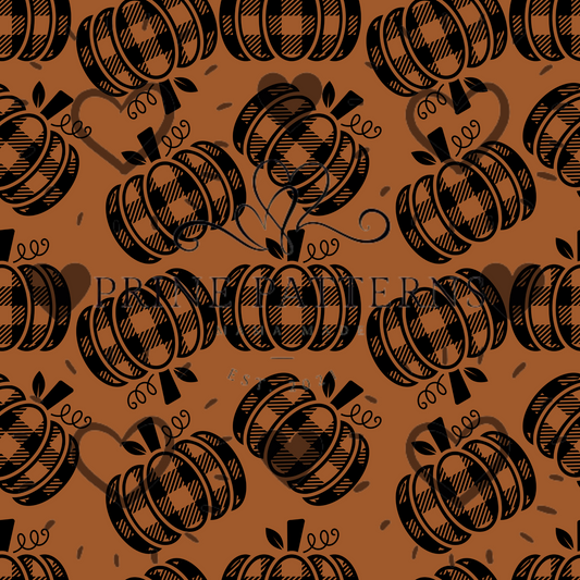 Brown Plaid Pumpkin