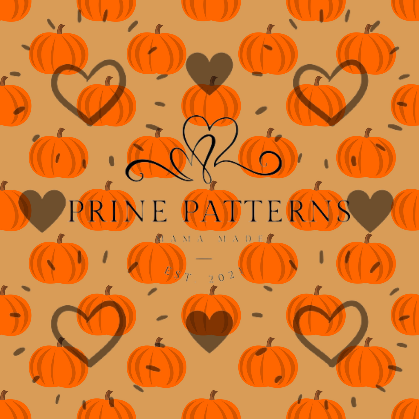 Pumpkins on light brown