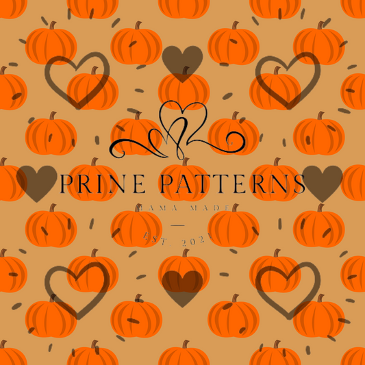 Pumpkins on light brown