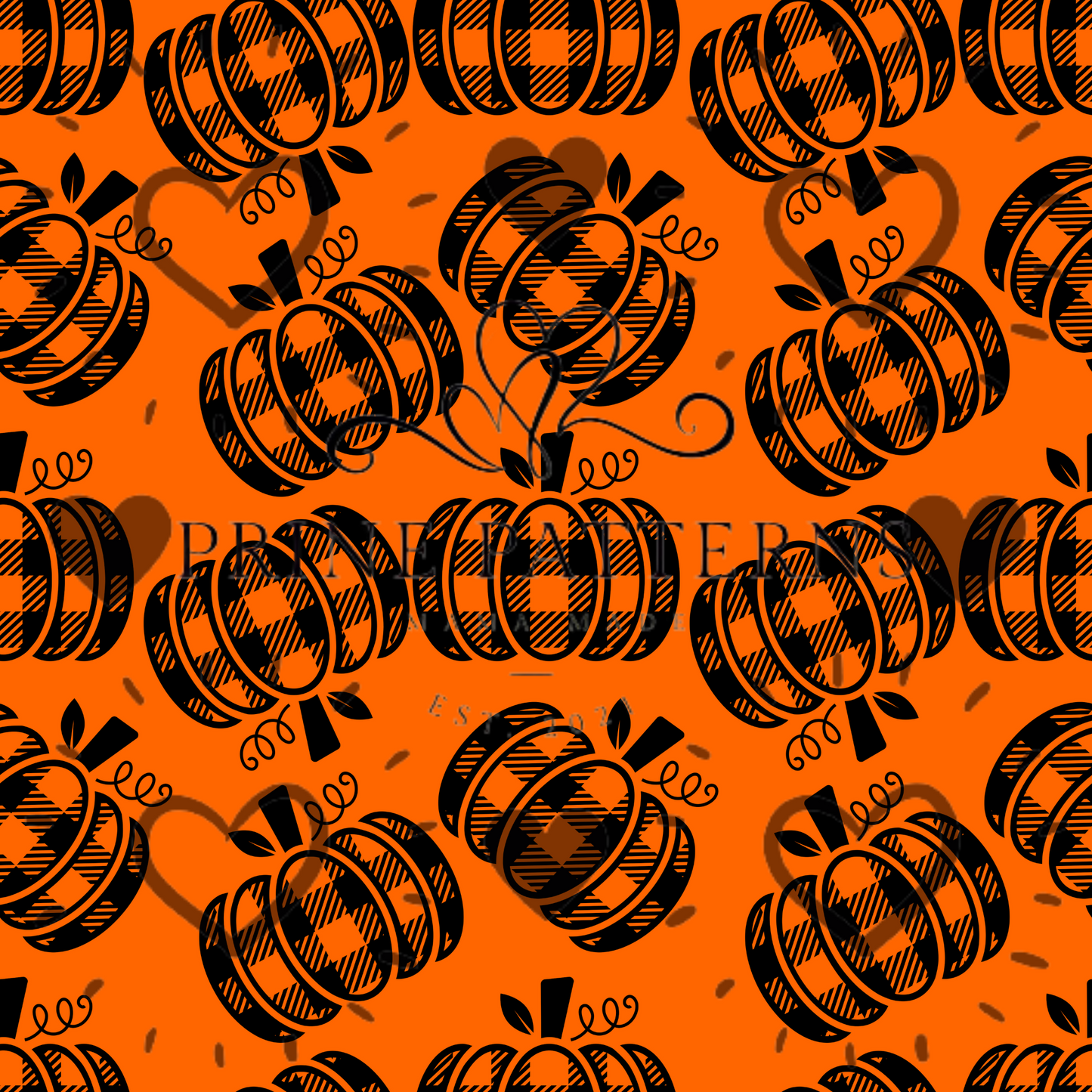 Orange Plaid Pumpkin