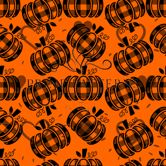 Orange Plaid Pumpkin