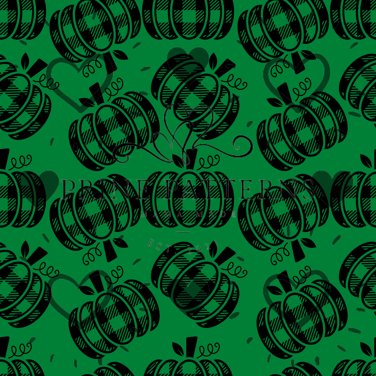 Green Plaid Pumpkin