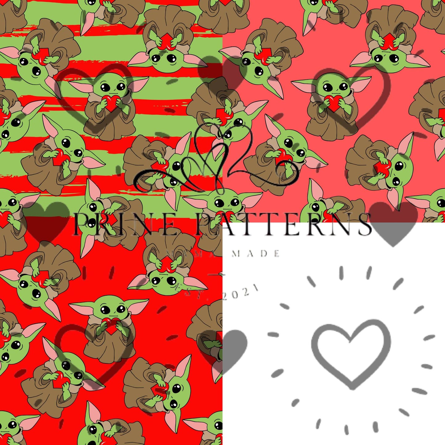 Green Alien hearts