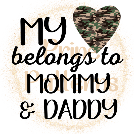 Heart Belongs to Mom and Dad PNG