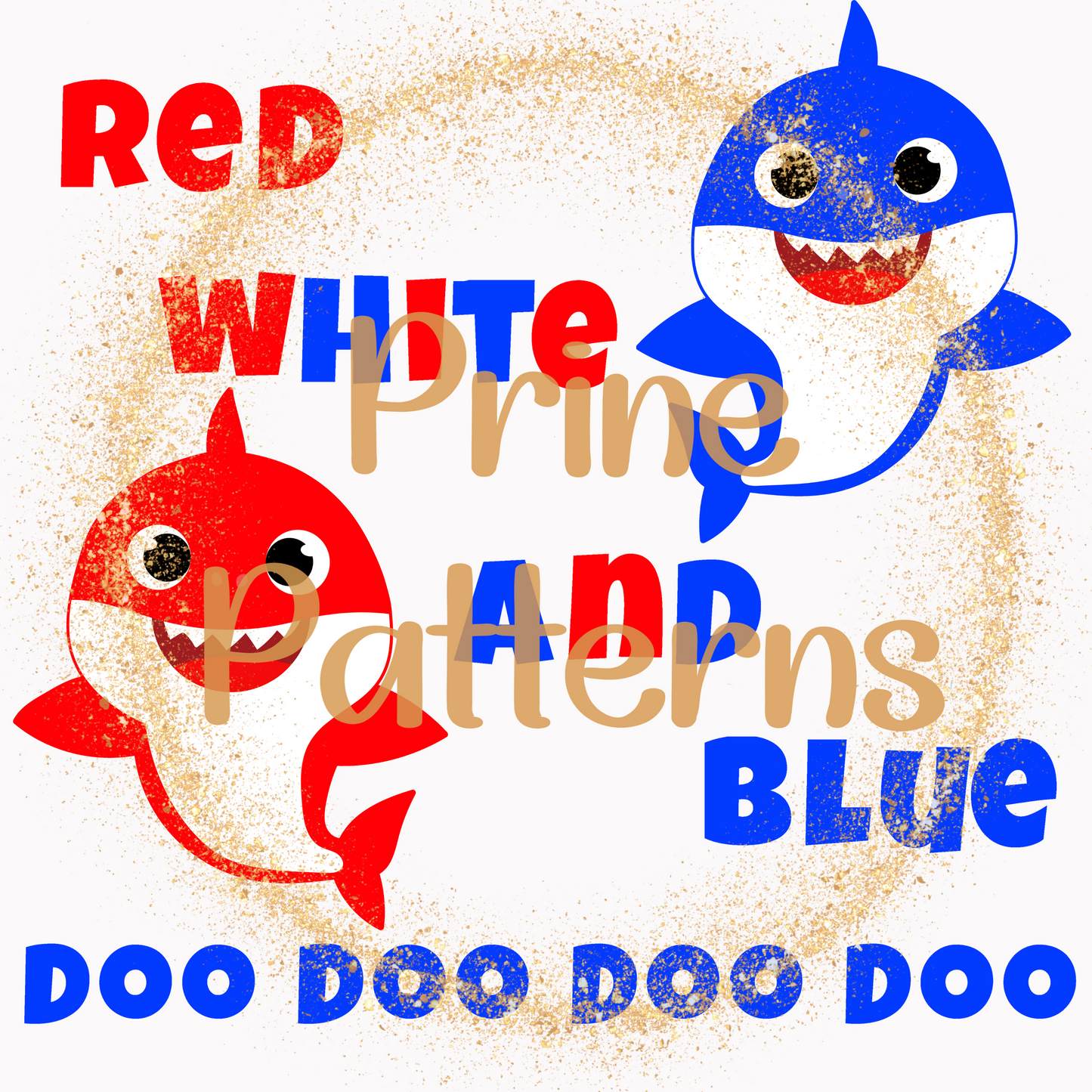 Patriotic Singing sharks Transparent PNG