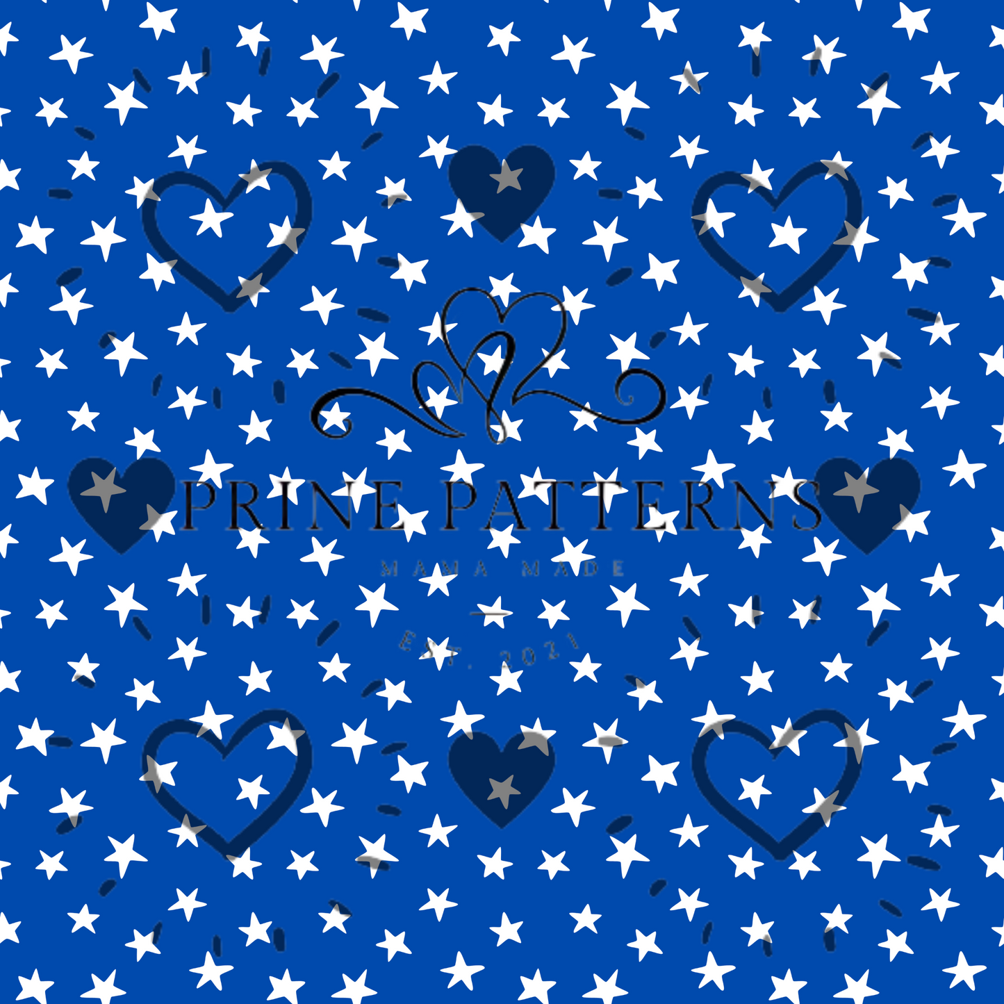 White Stars on Blue