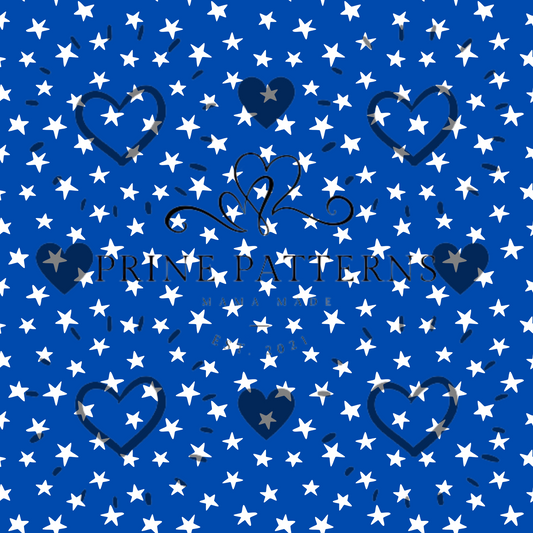 White Stars on Blue